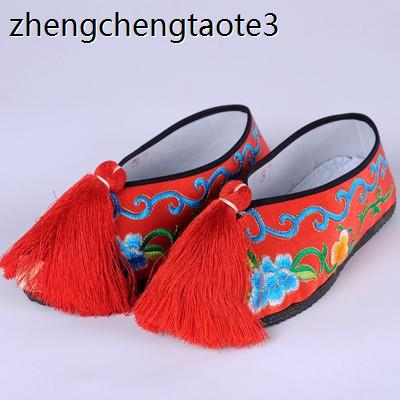 戏曲戏剧彩鞋女绣花平底