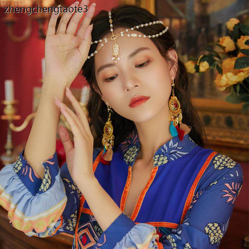 民族风耳环女夸张长款少
