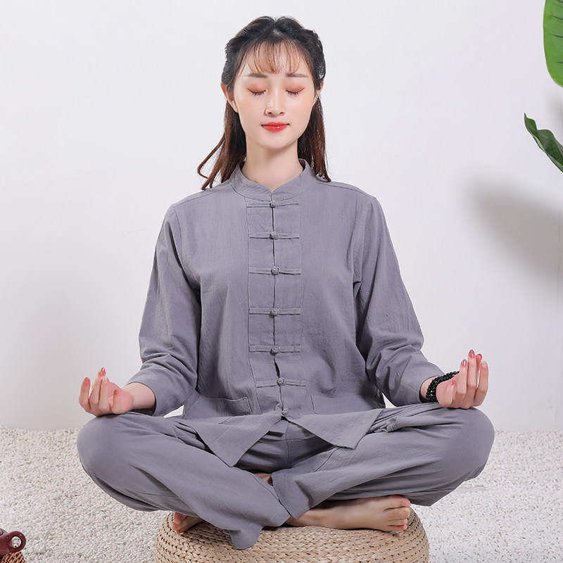 居士服禅修服茶服棉麻阔