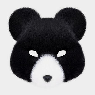 新款 万圣节仿真棕熊 化装舞会cosplay毛绒面具全脸面罩道具