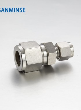 NBSANMINSE RU 卡套式异径直通接头 不锈钢 316L 气动管接头