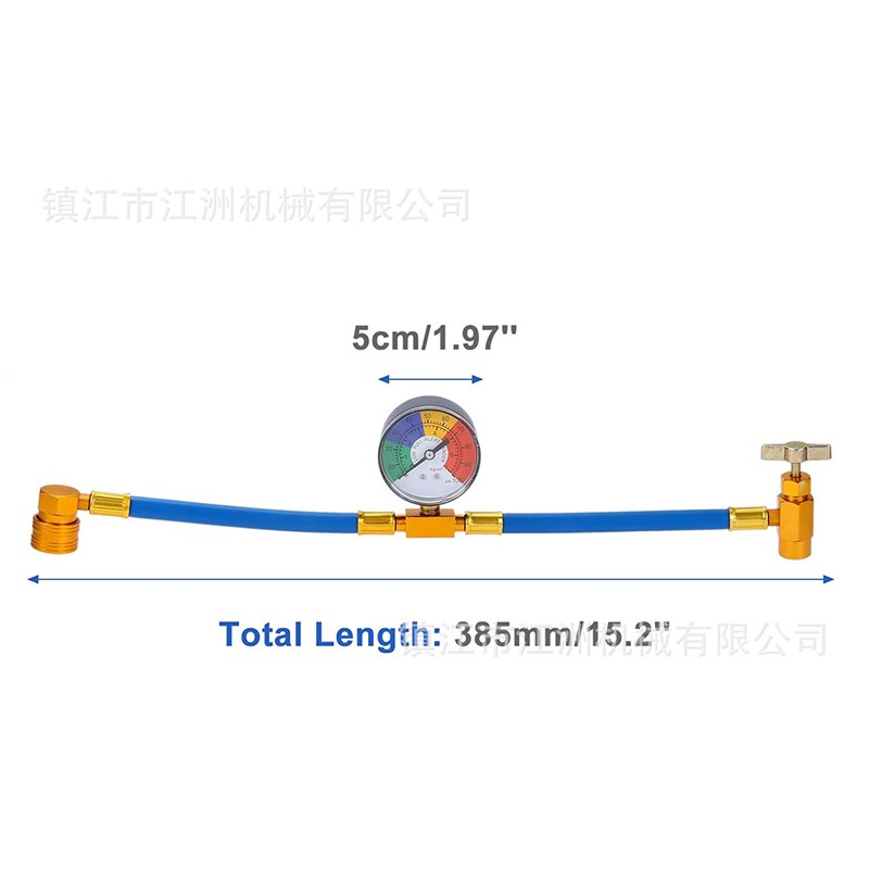 汽车空调加氟管r134a冷媒表制冷剂补充亚洲国家使用型号m14开瓶
