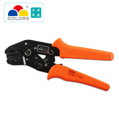 华胜工具SN-05WF迷你型欧式压线钳0.5-6.0mm2管状端子压接钳