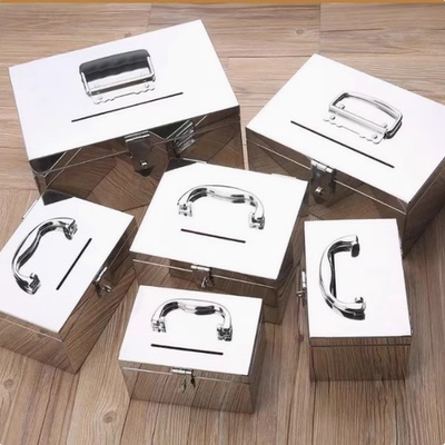 不锈钢箱子大号加厚手提工具箱带