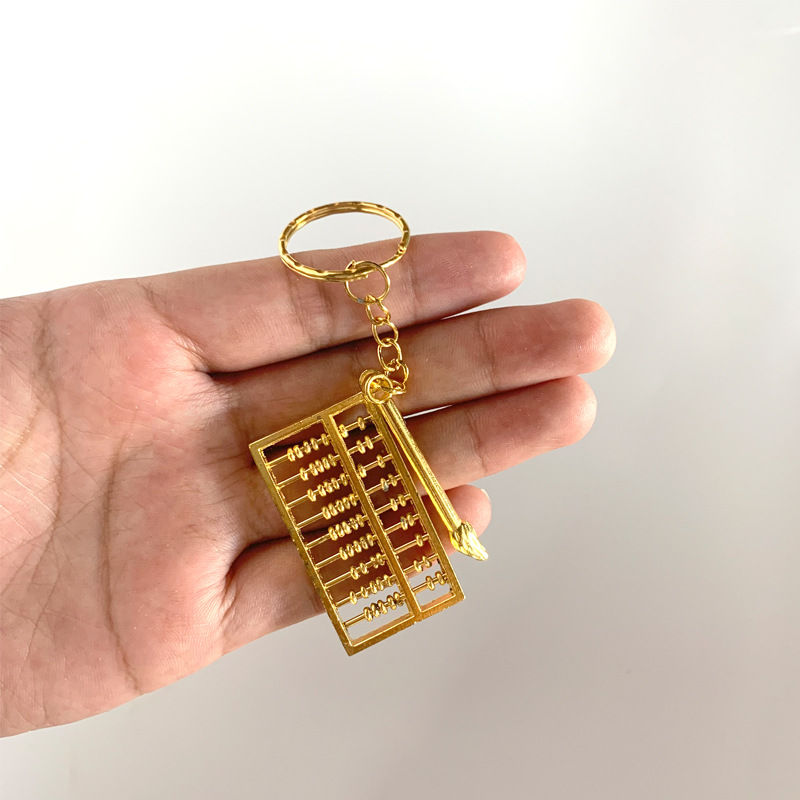 合金算盘 算盘钥匙扣挂件 小算盘挂饰金属工艺品图片