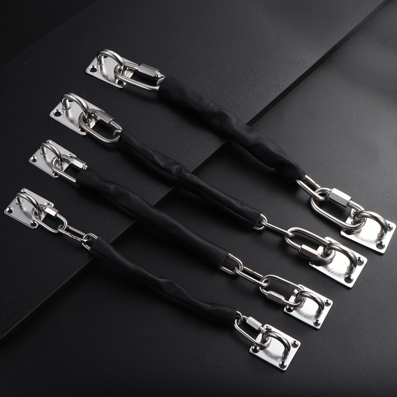 酒店房门防火门不锈钢防盗安全链 家用玻璃门防盗链安全链