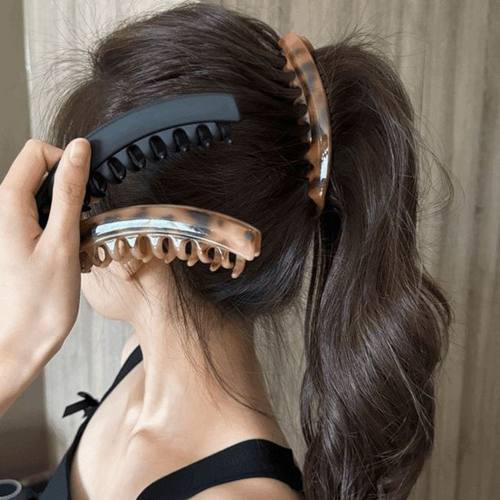 2025新款扭扭发夹香蕉夹马尾夹子头饰竖式女发量多抓夹时尚百搭