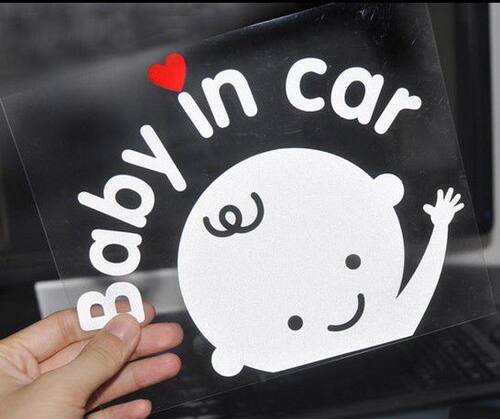 X-182速卖通进口汽车个性警示baby in car 在车上车贴 贴纸