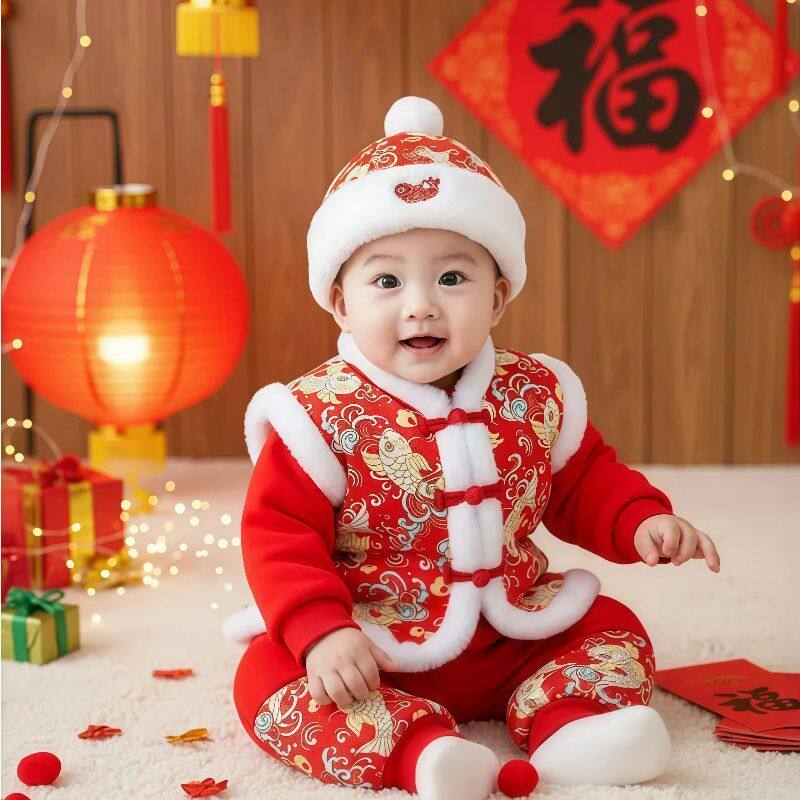 2026新款宝宝拜年喜庆棉