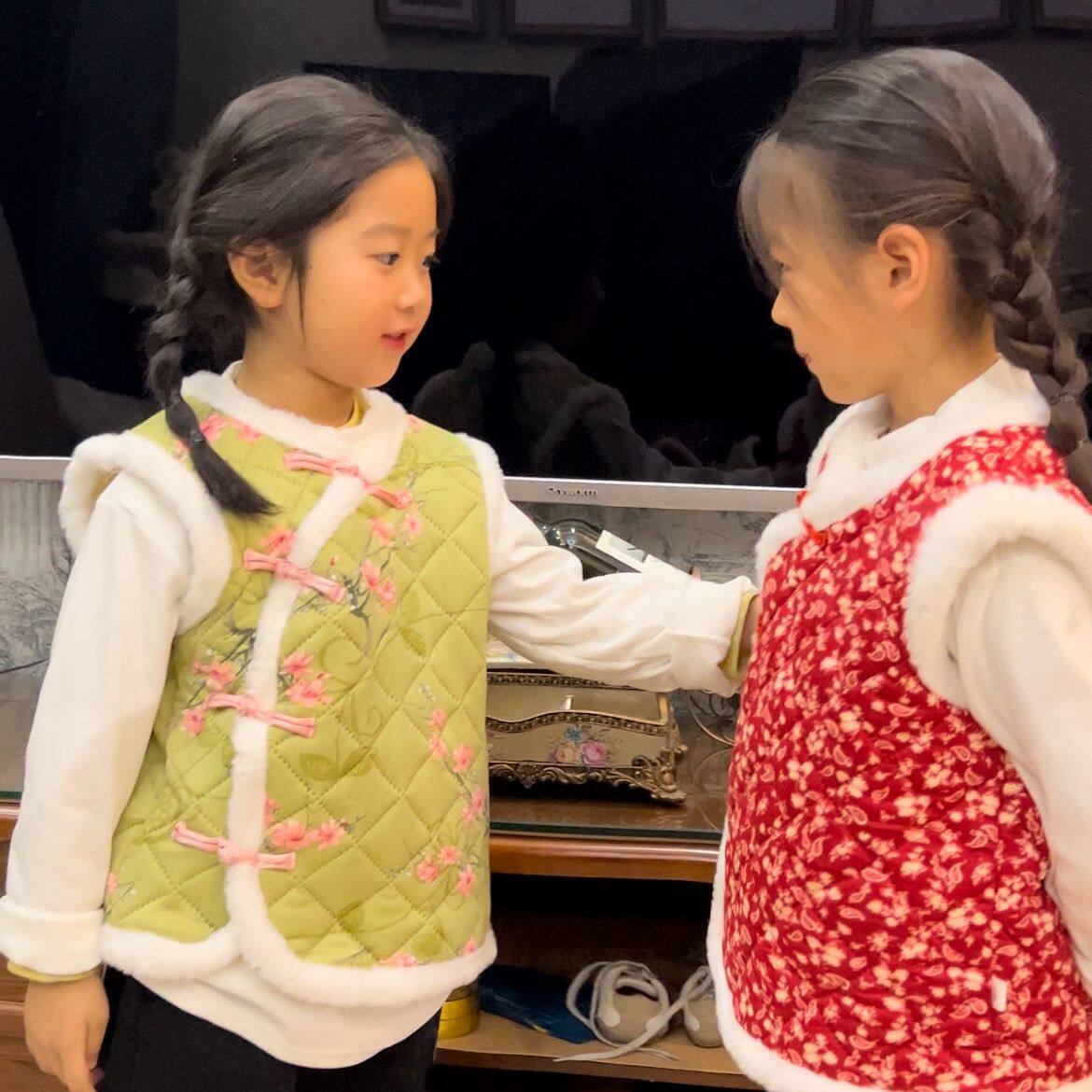 儿童中国风拜年服棉衣马