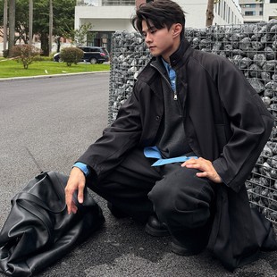 【韩系男主】Bloom Studio复古风衣男高级感宽松休闲中长款外套