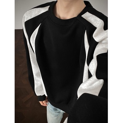 450G纯棉解构拼接卫衣男