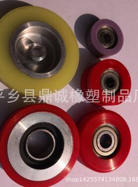 6204轴承聚氨酯包胶直径80导向轮静音耐磨不脱胶 电梯梯级轮