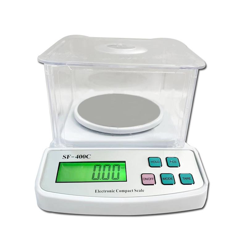 -400电子秤高精度黄金首饰秤精准0.01烘焙秤带防风罩厨房秤