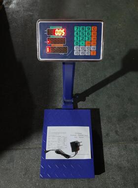 00公斤电子秤台秤英文出口蓝色红字折叠秤电子台秤计价台秤