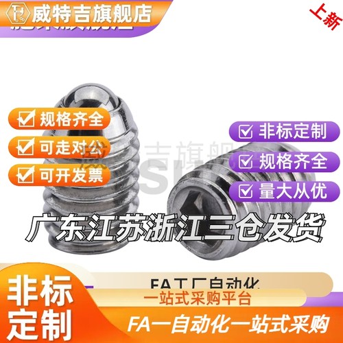 不锈钢加长型球头柱塞重载型波珠 BSZL3/4/5/6/8/10/12