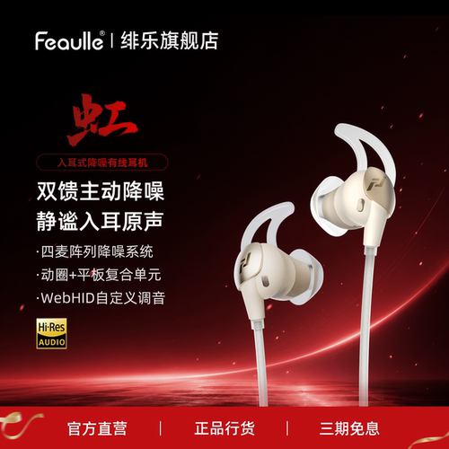 绯乐虹入耳式有线耳机主动降噪动圈平板FPS游戏音乐typec接口耳塞