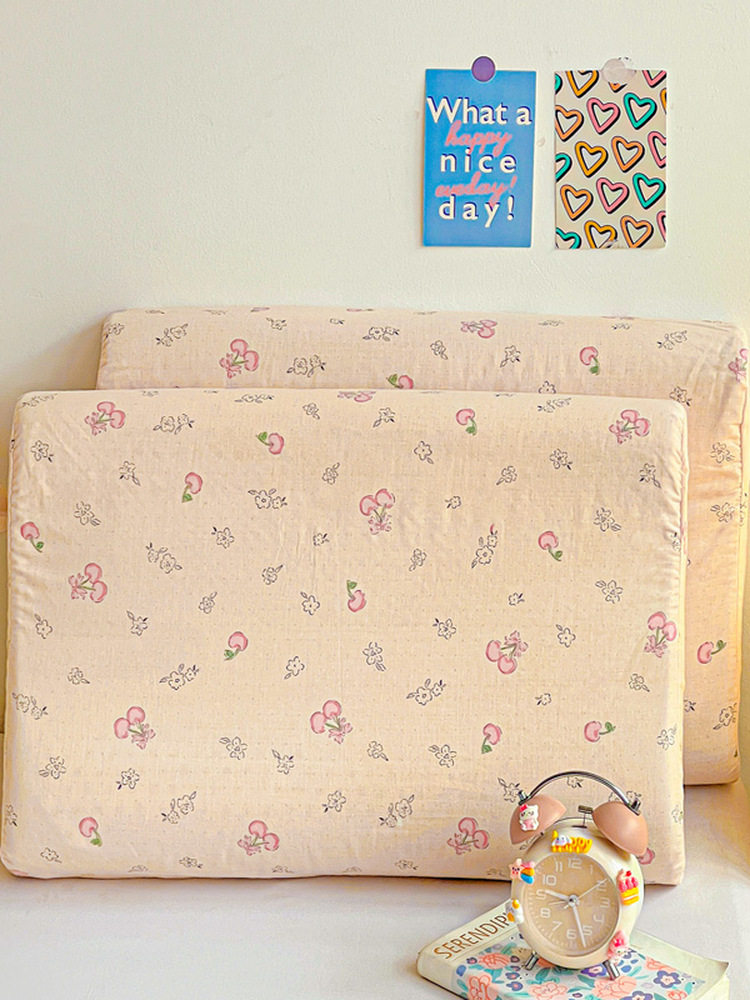 40x60一对装枕套30x50儿童枕芯内胆套单个装双层纱全棉乳胶枕头套