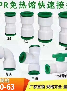 4分6分1寸免热熔ppr水管快速接头免热熔快速接头快接管件规齐全格