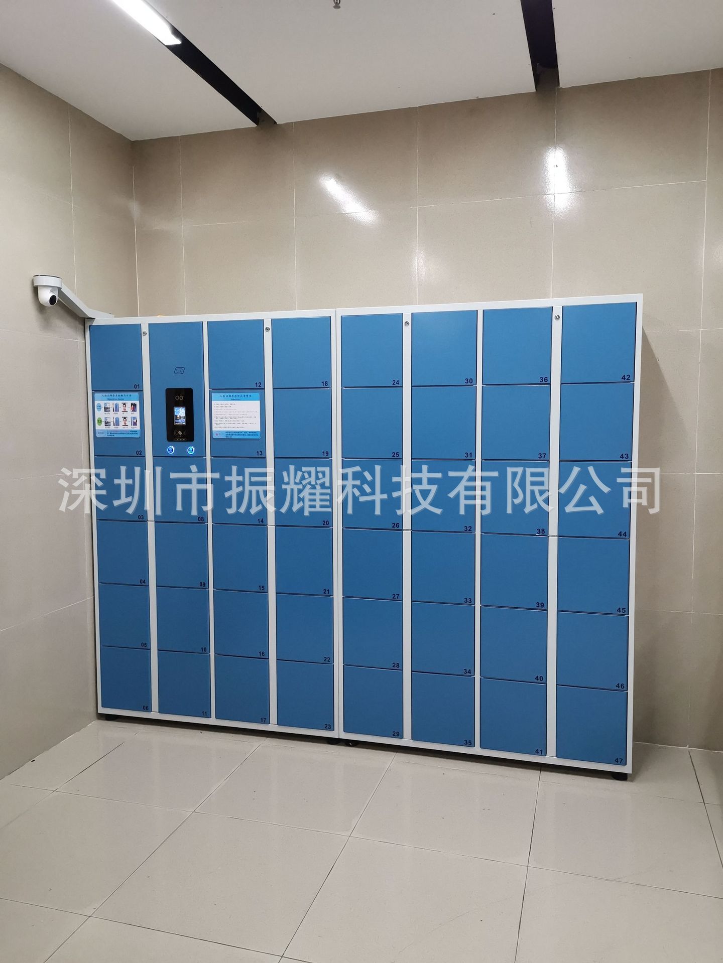 振耀人脸识别储物柜人脸识别书包柜人脸识别物品存放柜安全防撬