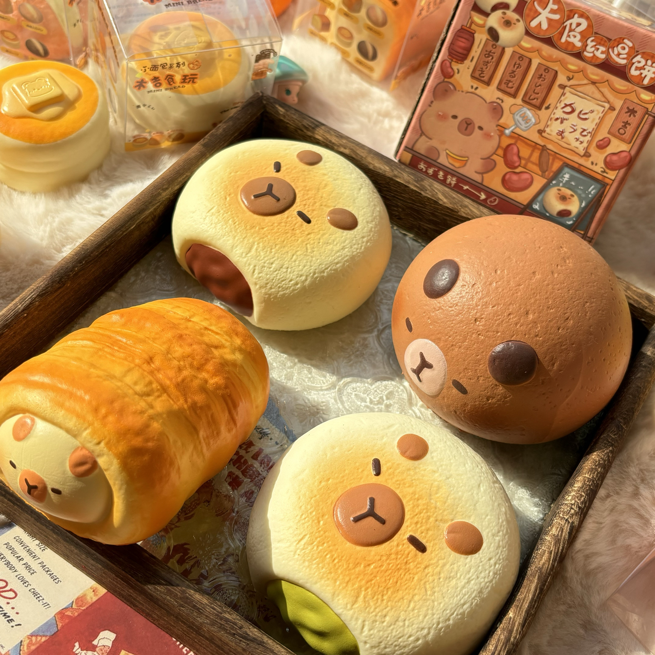 木吉卡皮巴拉原创慢回弹面包玩具仿真食玩捏捏乐squishy湿软解压