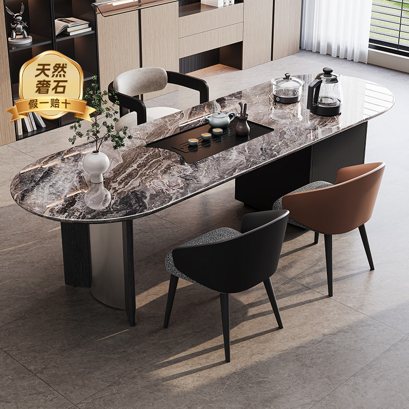 天然奢石茶桌威尼斯棕茶台别墅家用2026新款客厅泡茶一体桌可定制,住宅家具,家用茶台/茶桌,淘宝优惠券,粉丝福利购,淘宝优惠卷