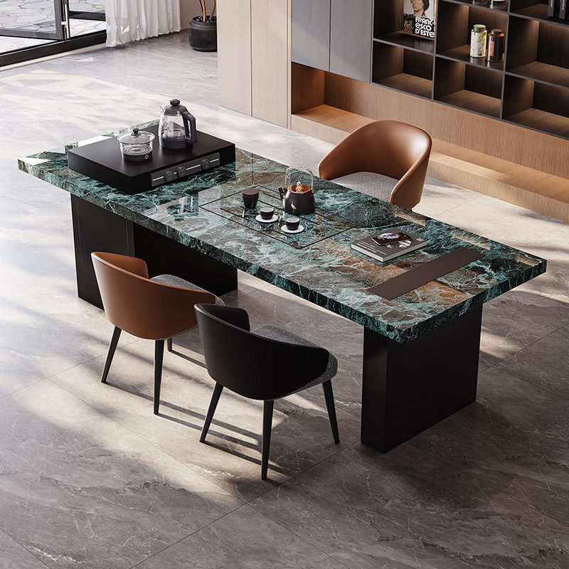 岩板茶桌意式轻奢家用多功能储物茶台桌椅组合高级感办公一体岛台,住宅家具,家用茶台/茶桌,淘宝优惠券,粉丝福利购,淘宝优惠卷