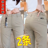 男款 耐磨工作裤 弹力松紧腰直筒休闲西裤 高档商务长裤 男 秋季 休闲裤