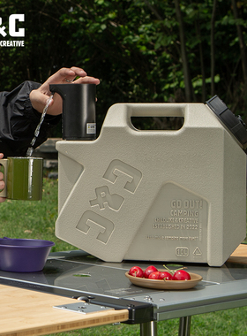 CC“小羊驼”户外水桶露营野餐带龙头便携水桶大容量饮用水储水箱