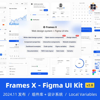 Frames X v2.8 - Figma 组件库&设计系统 Local Variables