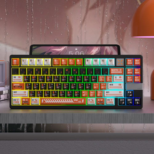 地平线双刻侧刻透光全五面热升华PBT小全套键帽键盘75/84/98/100