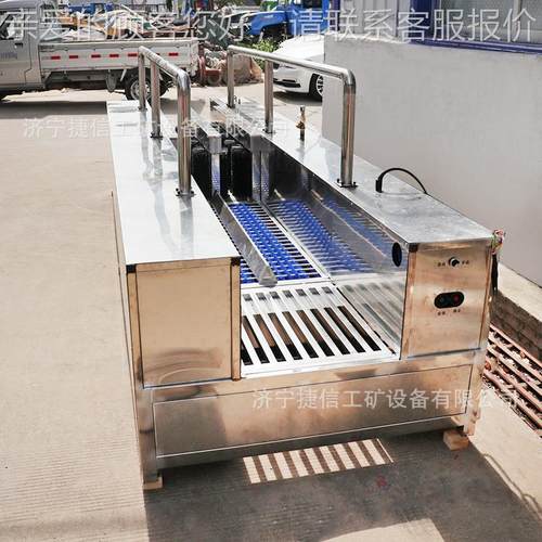 用红智能自动洗靴机无动力双通道刷鞋靴机HCCX-200横刷立刷矿外线