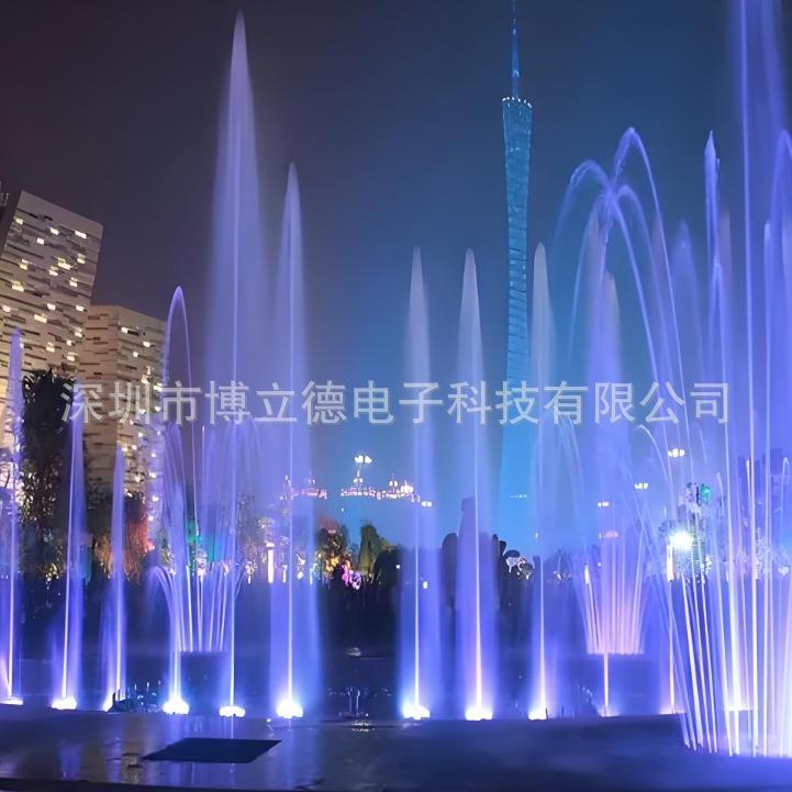 不锈钢音乐喷泉大型程控喷泉水景制作安装人工湖水上灯光水舞秀