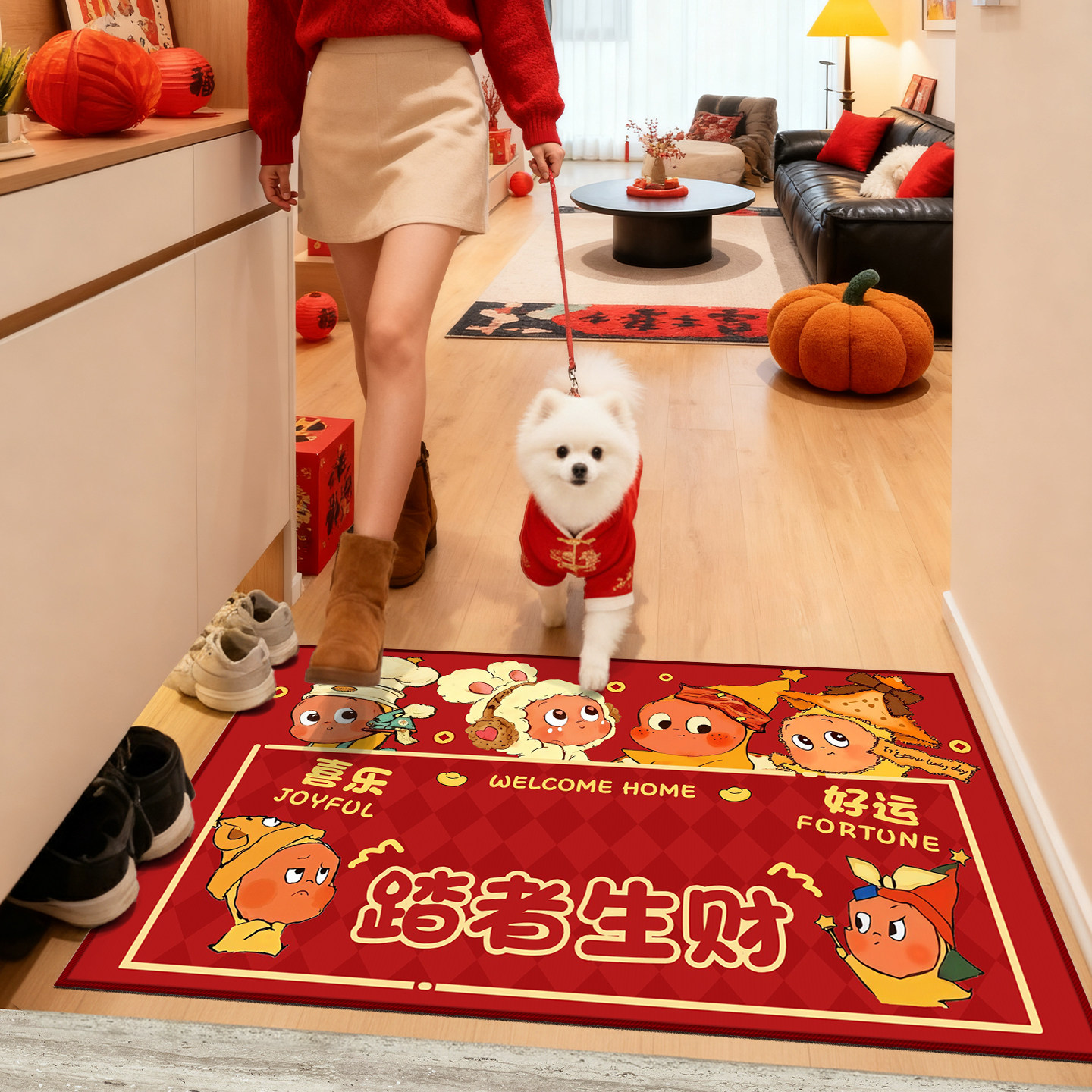 星星人红地垫可裁剪入户门垫进门门口卡通玄关红地毯防滑垫脚垫子,居家布艺,入户地垫,淘宝优惠券,粉丝福利购,淘宝优惠卷