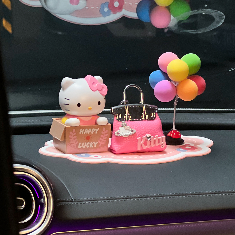 hellokitty车载饰品摆件凯蒂猫汽车中控台装饰摆件可爱装饰用品