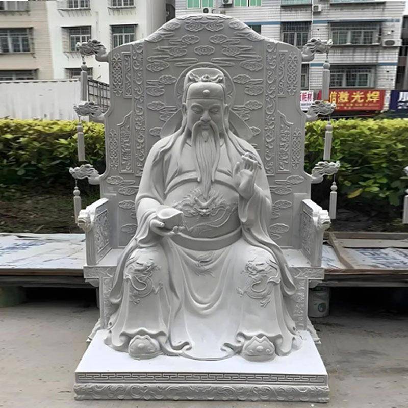 石雕人物雕塑汉白玉五路财神雕像大型古佛像人物雕塑厂家