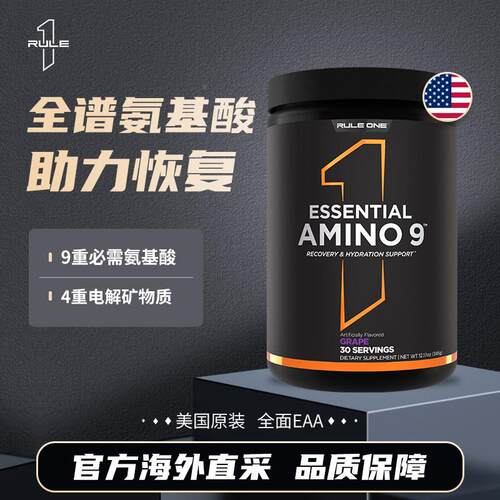 美国RULE1 R CAMINO9必需氨基酸粉EAA全1谱基VQL酸含氨BAA支炼氨