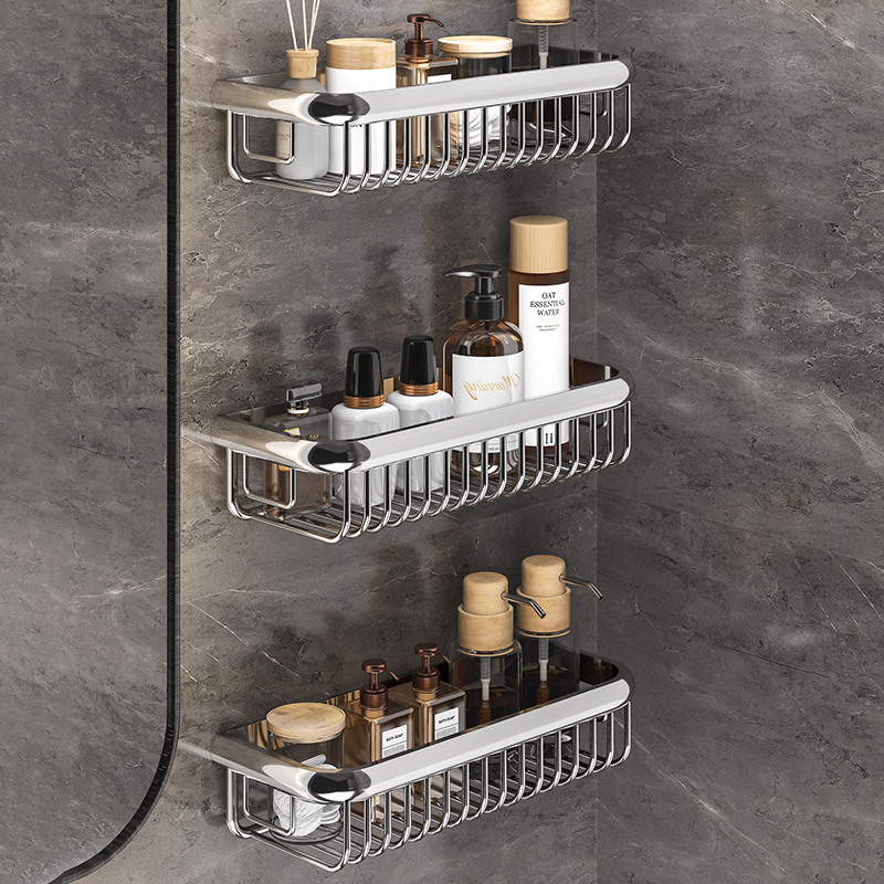 高档轻奢浴室三角置物架