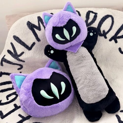 无畏契约幽影猫猫毛绒长条抱枕