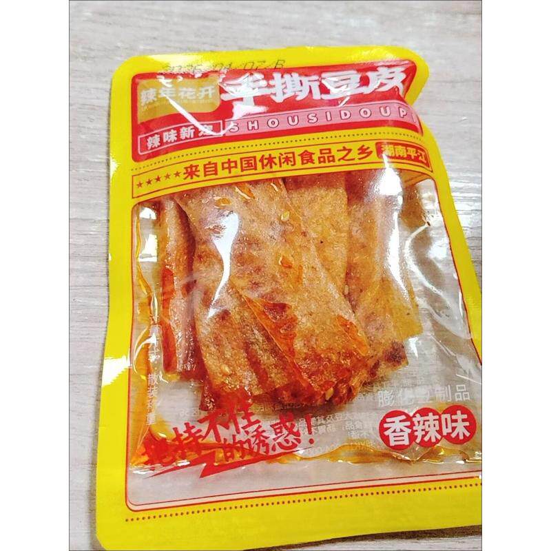 湖南特产辣年花开手撕豆皮辣条小包装解馋小零食小吃平江辣片香辣