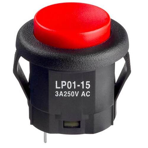 LP01-15CCKSS1R日本NKK按钮开关LP0115CMKW01C复位2档SPDT红色3A