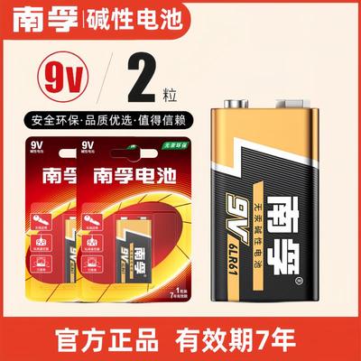 南孚9V碱性万用表无线话筒麦克风烟雾报警器6LR61 6F22通用电池