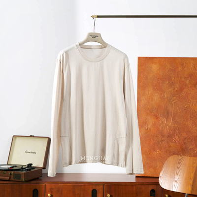 圆领极简百搭宽松长袖T恤