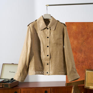型式 亚麻极简原始工装 主义 JIAN 女外套 MENG