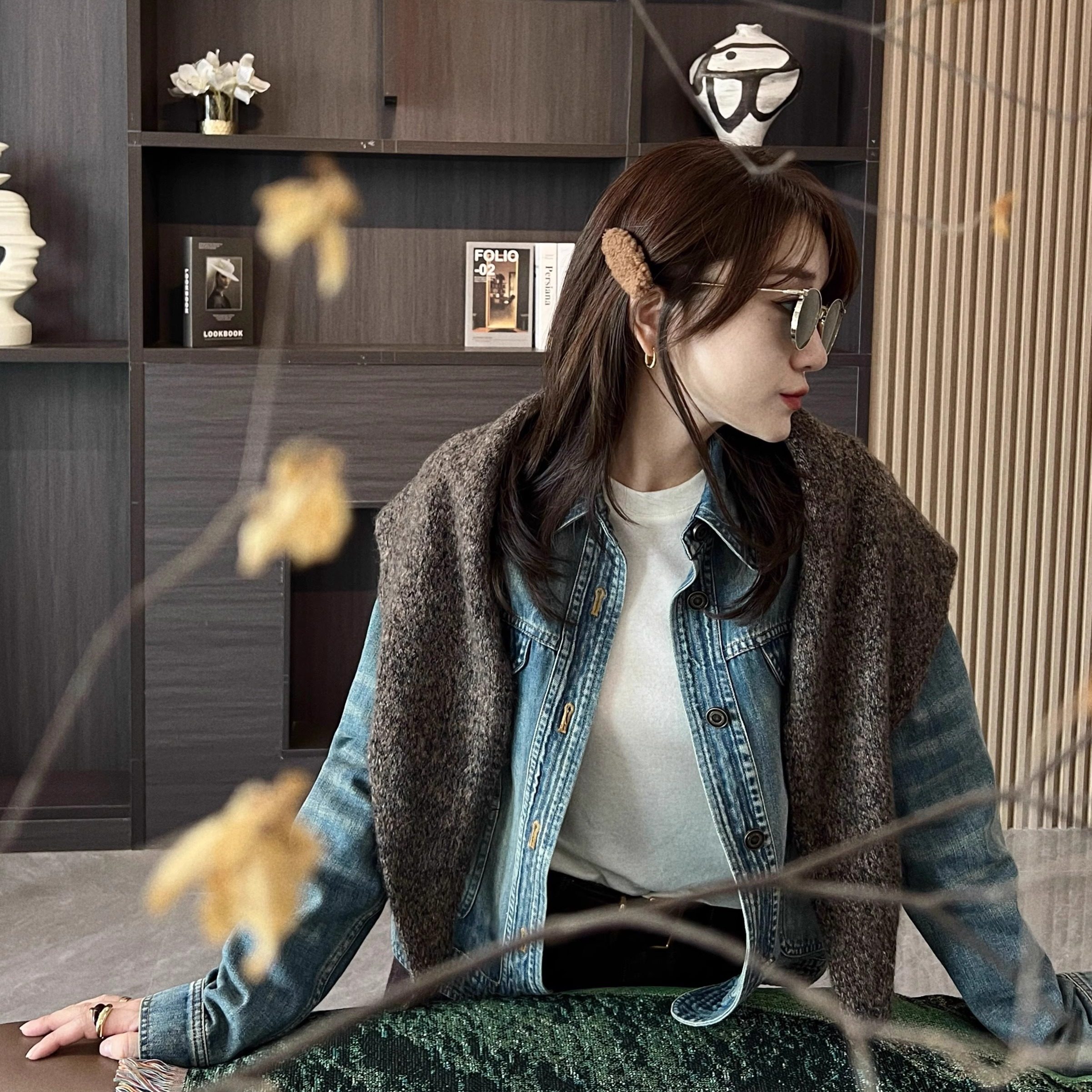 MENGJIAN复古做旧牛仔短外套女2025秋季新款休闲百搭长袖夹克上衣,女装/女士精品,衬衫,淘宝优惠券,粉丝福利购,淘宝优惠卷