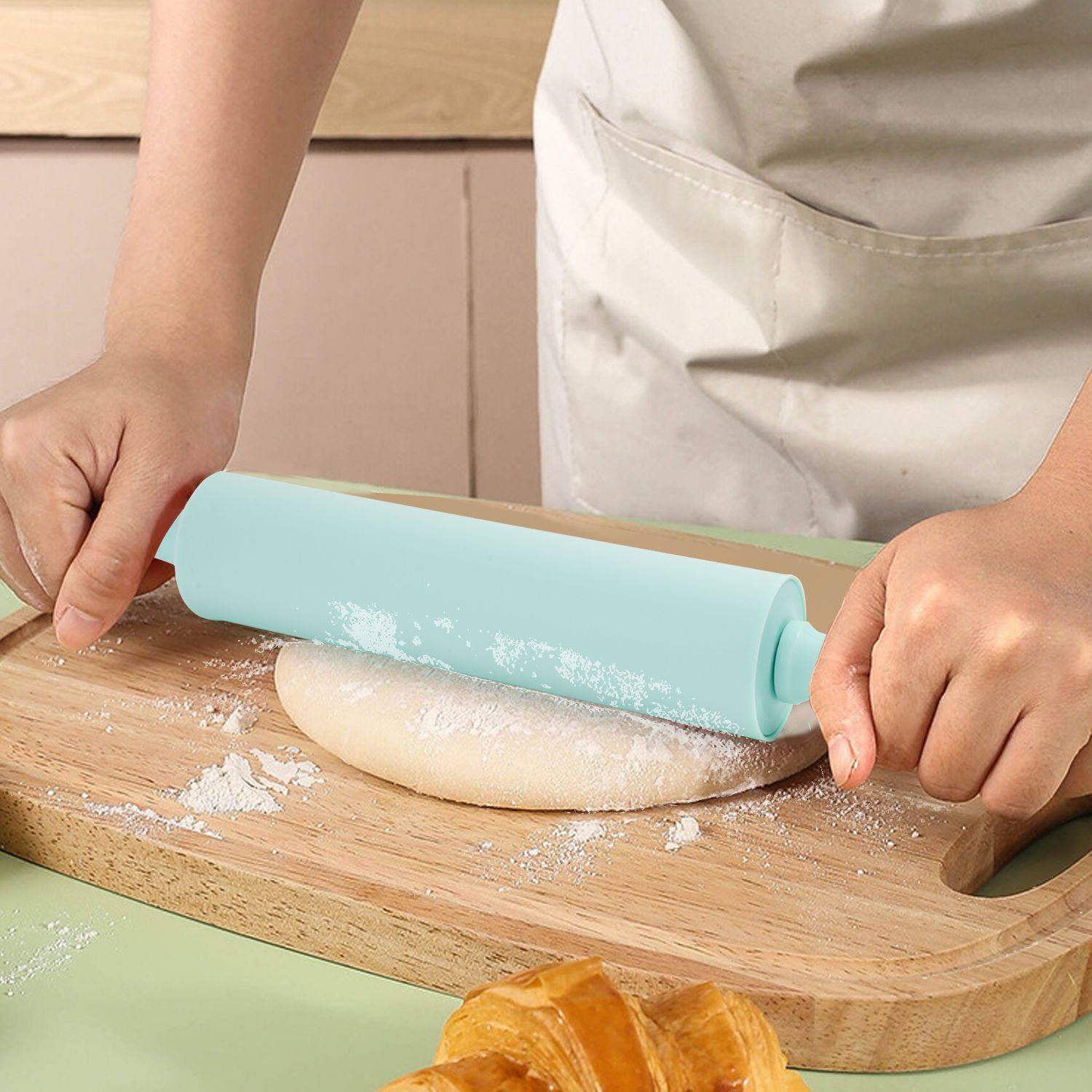 硅胶擀面杖旋转滚轴擀面杖厨房擀面杖饺子皮压面粉棍烘焙用具,厨房/烹饪用具,擀面杖,淘宝优惠券,粉丝福利购,淘宝优惠卷