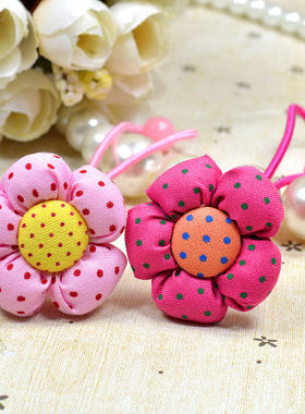 2026创意DIY儿童发饰南瓜圆点布艺头绳太阳花发圈发圈发饰