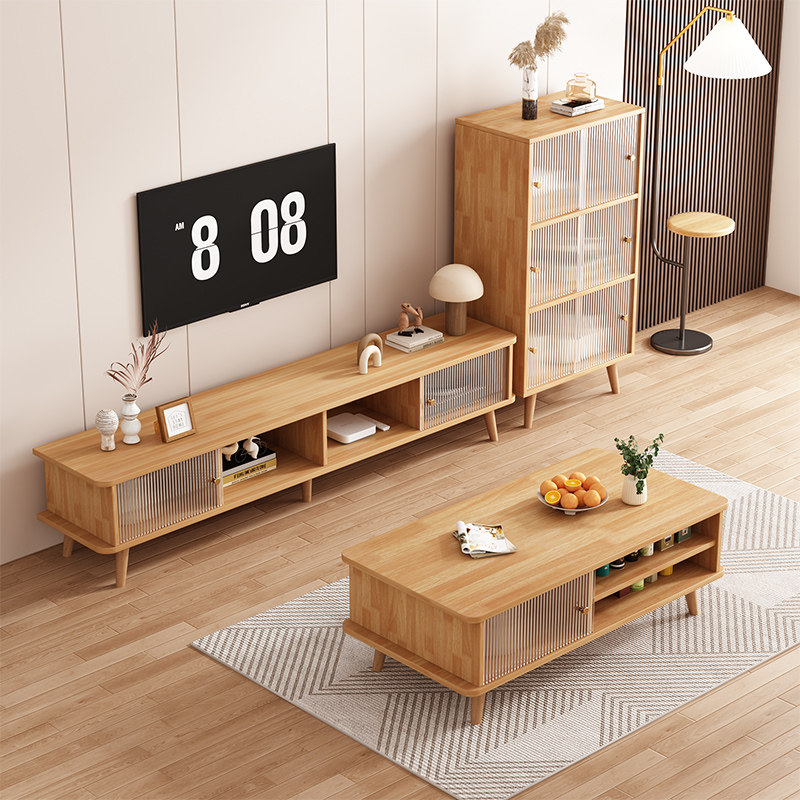 全实木电视柜家庭客厅定制储物柜新的小公寓电视柜咖啡桌地板柜侧,住宅家具,电视柜,淘宝优惠券,粉丝福利购,淘宝优惠卷