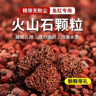 火山石颗粒鱼缸专用底砂造景免洗火山岩养花多肉底垫铺面石小溪流