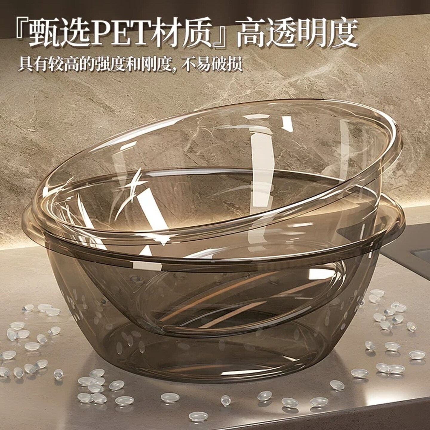 美容院洗脸盆专用小号透明加厚耐用美容店皮肤护理洗手盆美容用品